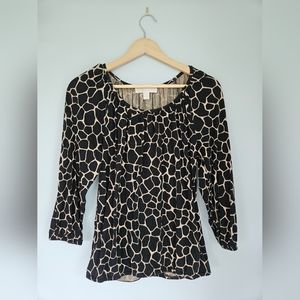Giraffe Print Women's Blouse